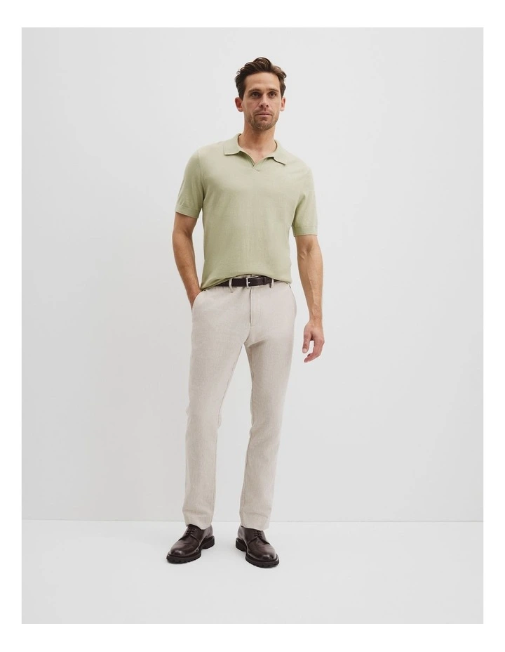 Australian Cotton Blend Silk Trophy Polo in Cool Fern image 3