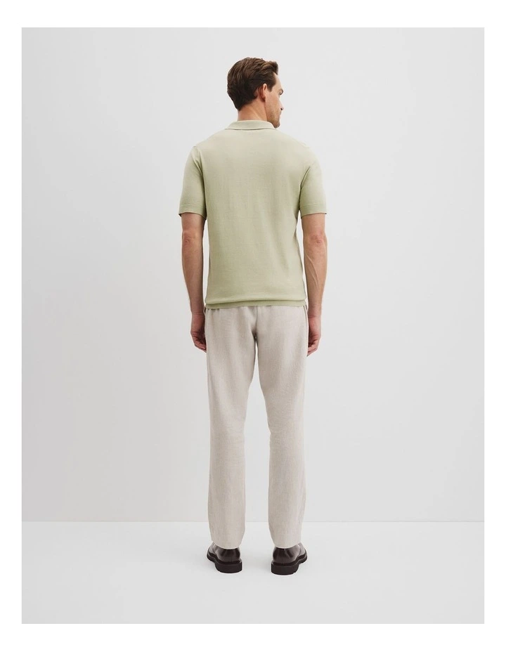 Australian Cotton Blend Silk Trophy Polo in Cool Fern image 4