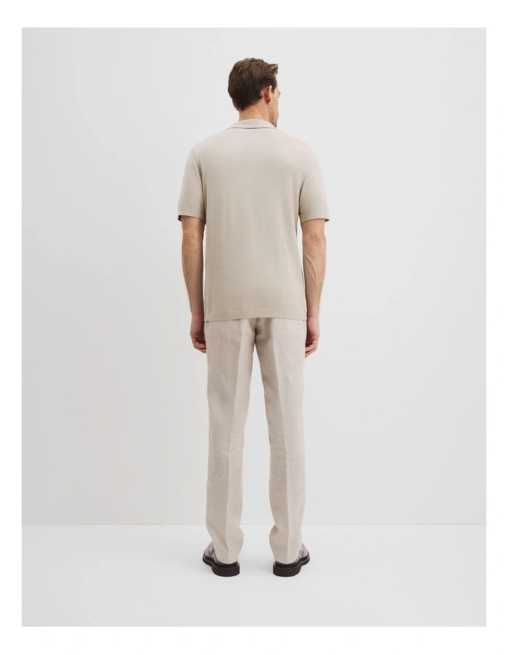 Australian Cotton Blend Silk Trophy Polo in Porcelain image 4