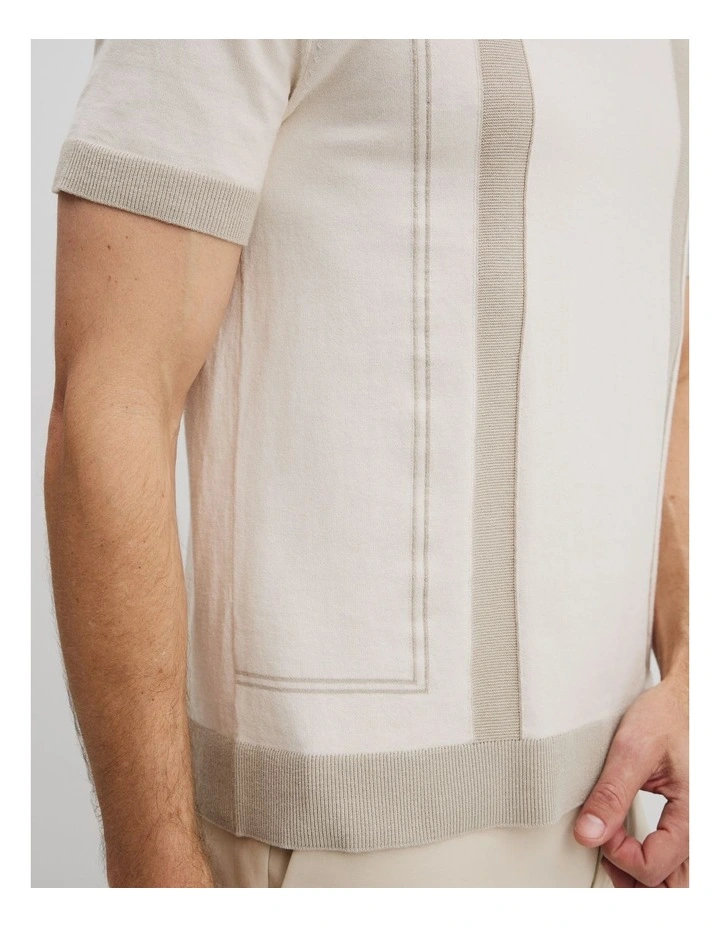 Australian Cotton Panel Trophy Polo in Porcelain image 2