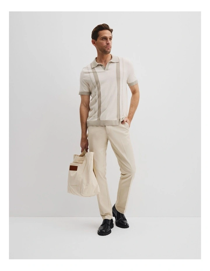 Australian Cotton Panel Trophy Polo in Porcelain image 3