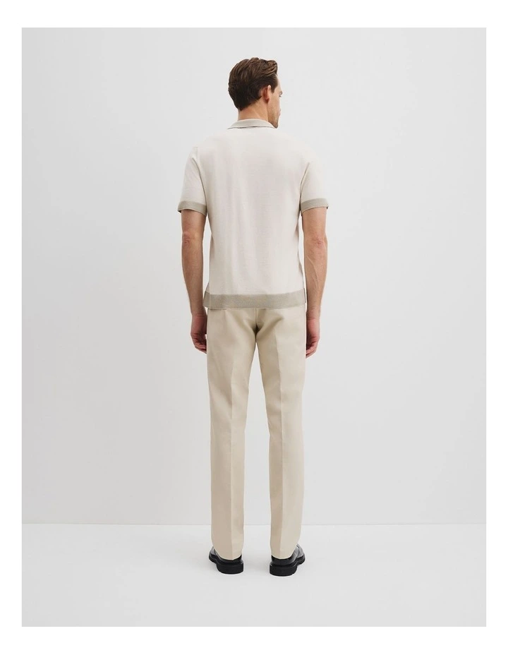 Australian Cotton Panel Trophy Polo in Porcelain image 4