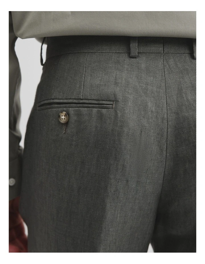 Linen Pant in Moss Grey image 3