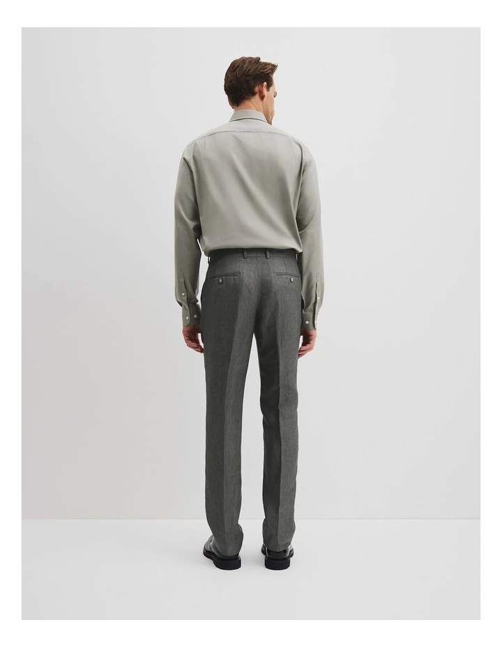 Linen Pant in Moss Grey image 4