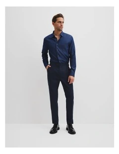 Relaxed Fit Cotton Linen Pant in Navy