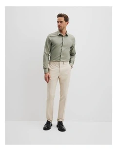 Regular Fit Cotton Travel Pant in Porcelain