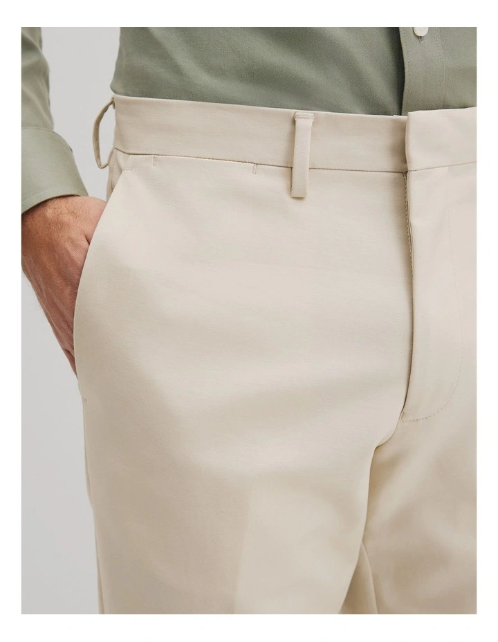 Regular Fit Cotton Travel Pant in Porcelain image 3
