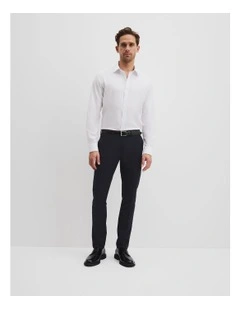 Slim Fit Cotton Stretch Pant in Black