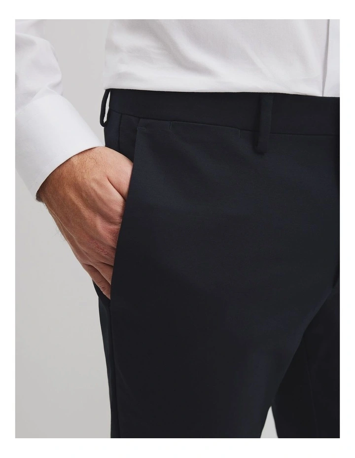 Slim Fit Cotton Stretch Pant in Black image 3
