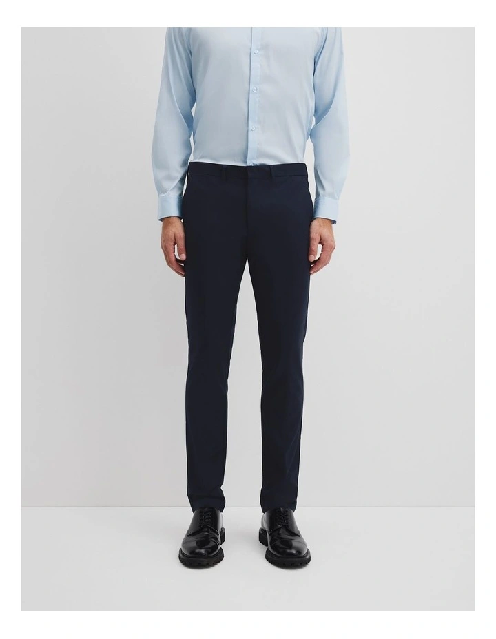 Slim Fit Cotton Stretch Pant in Navy image 2
