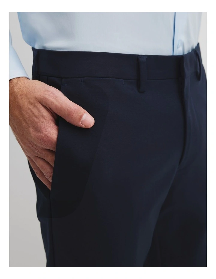 Slim Fit Cotton Stretch Pant in Navy image 3