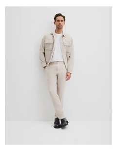 Linen Cotton Pant in Oat