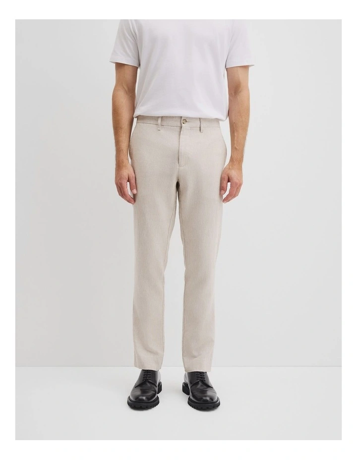 Linen Cotton Pant in Oat image 2