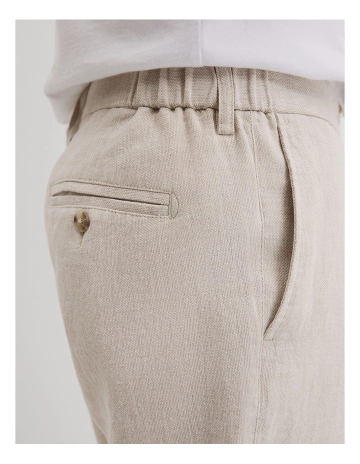 Linen Cotton Pant in Oat image 3