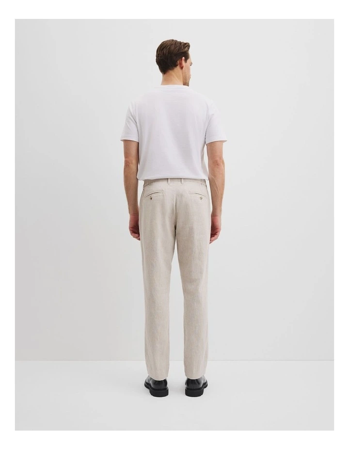 Linen Cotton Pant in Oat image 4