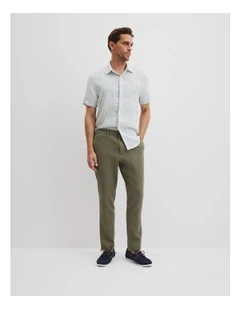 Linen Cotton Pant in Thyme
