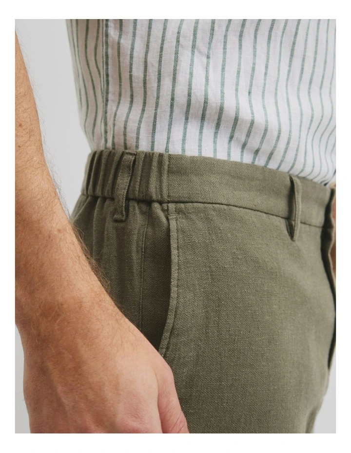 Linen Cotton Pant in Thyme image 3
