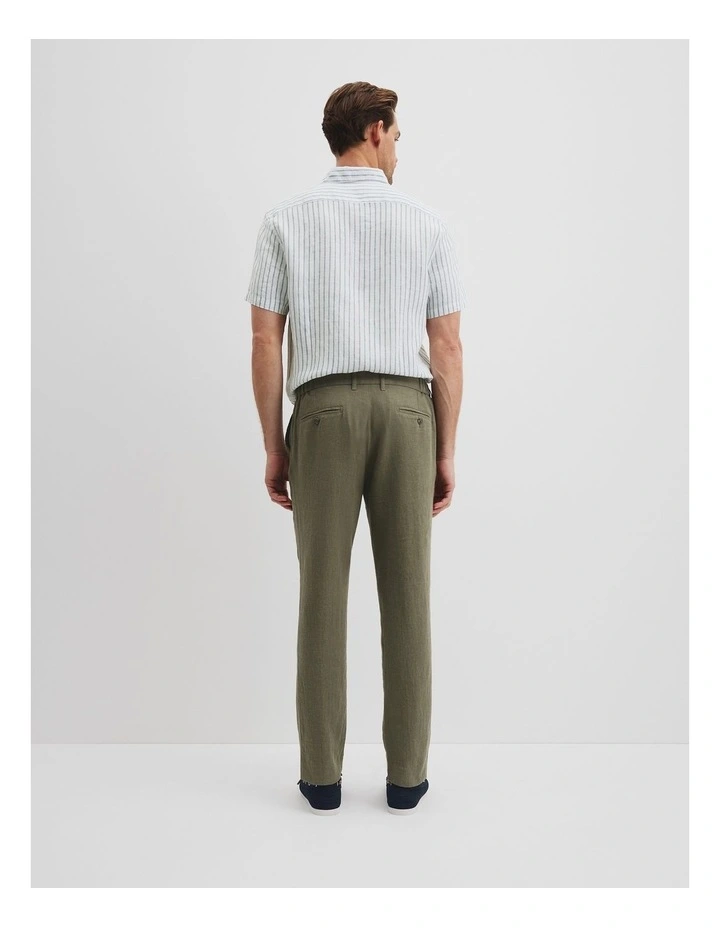 Linen Cotton Pant in Thyme image 4