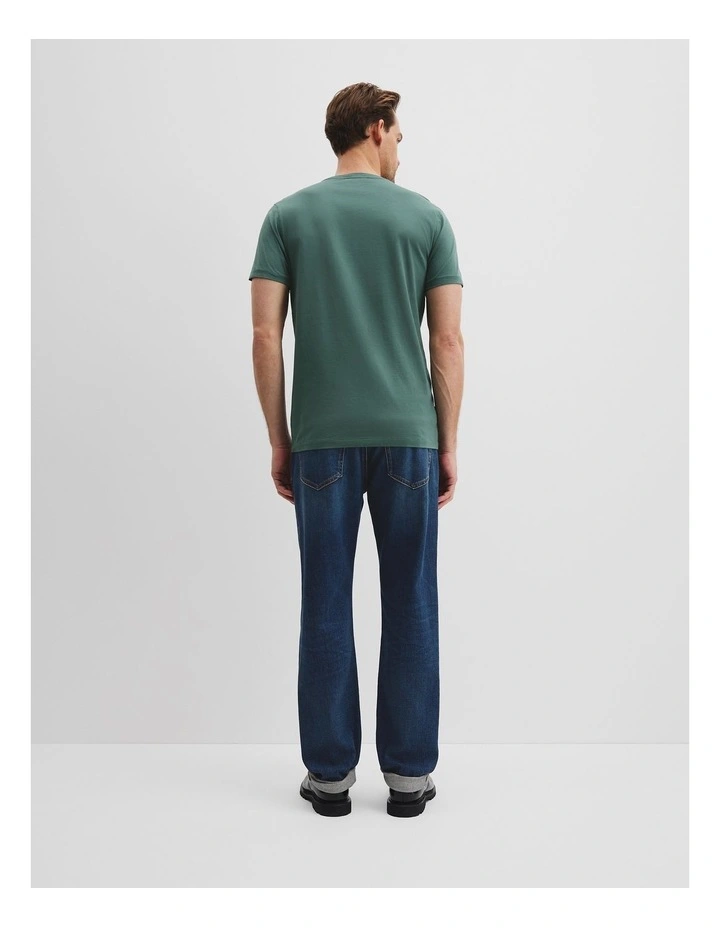 Pima Cotton Crew T-shirt in Cypress image 4