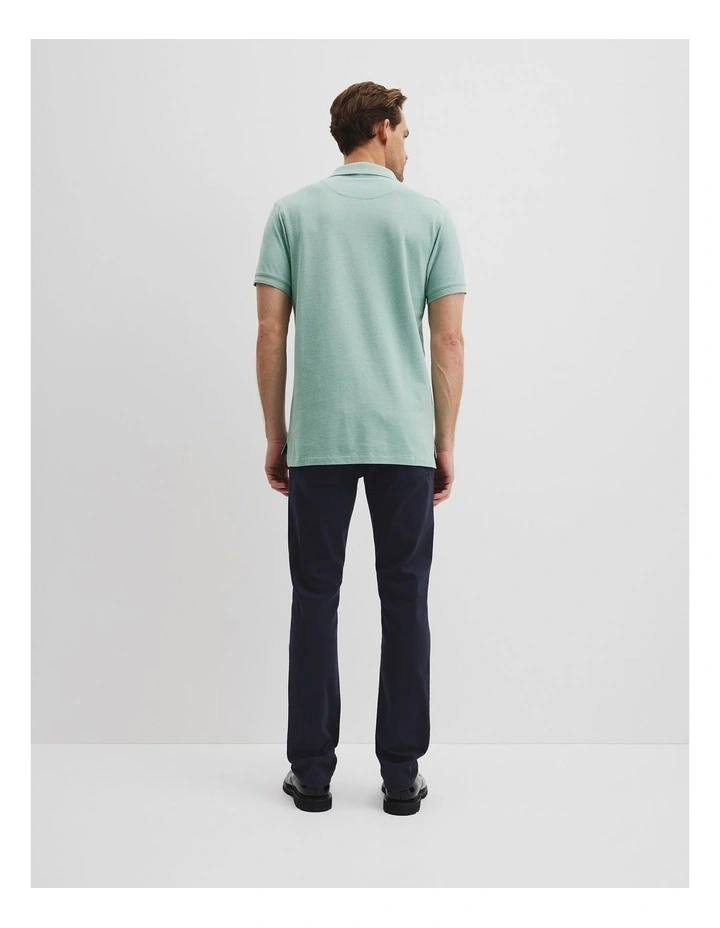 Verified Australian Cotton Pique Polo in Aloe image 4