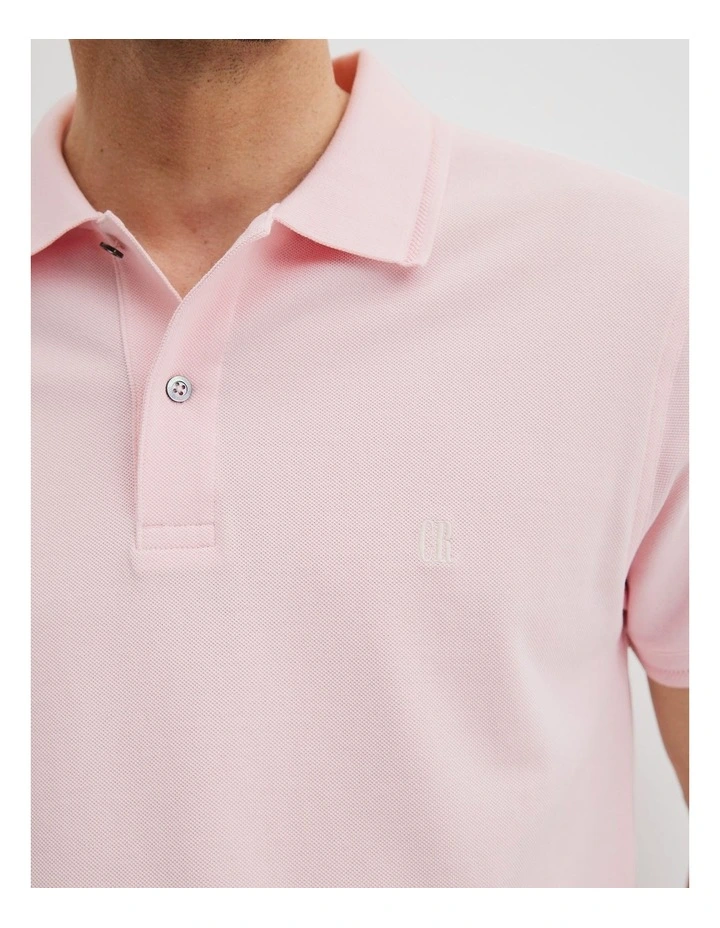 Verified Australian Cotton Pique Polo in Orchid image 3