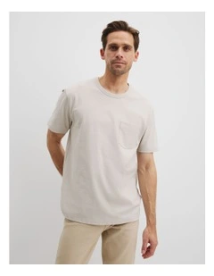 Organically Grown Cotton Slub T-shirt in Parchment