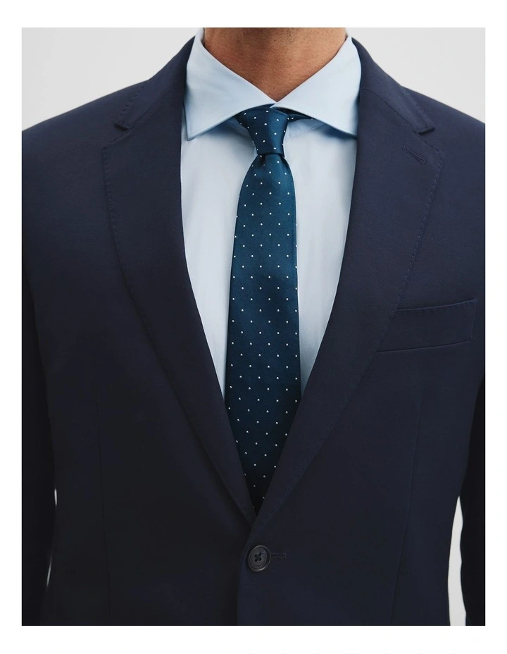 Silk Dot Tie in Navy image 2