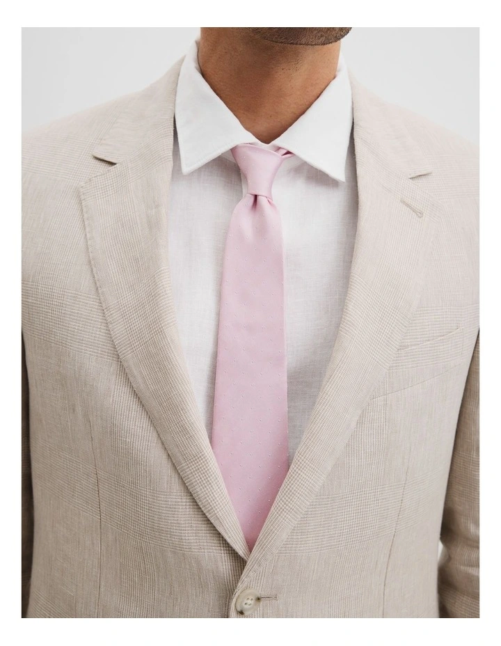 Silk Dot Tie in Soft Pink image 2