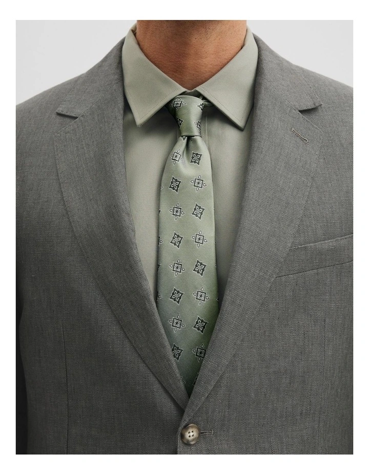 Silk Medallion Tie in Cool Fern image 2