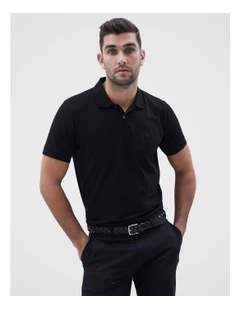 Classic Jersey Polo in Black
