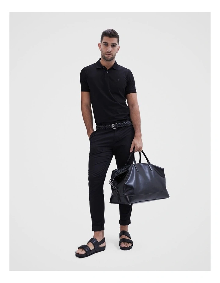 Classic Jersey Polo in Black image 2