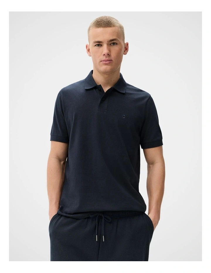 Classic Jersey Polo in Navy image 1