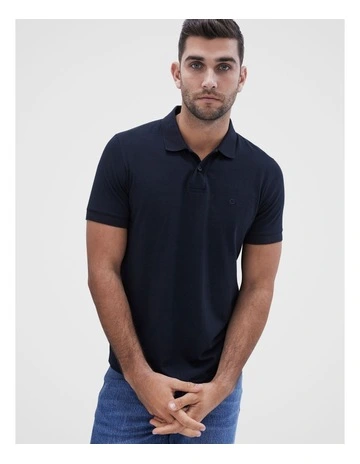 Classic Jersey Polo in Navy