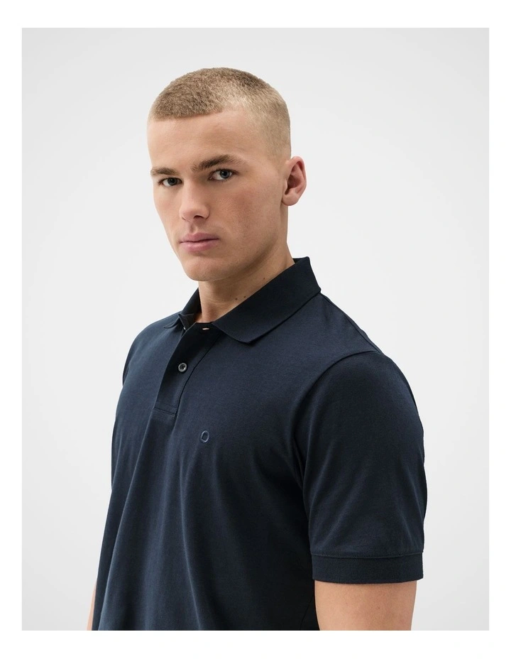Classic Jersey Polo in Navy image 4