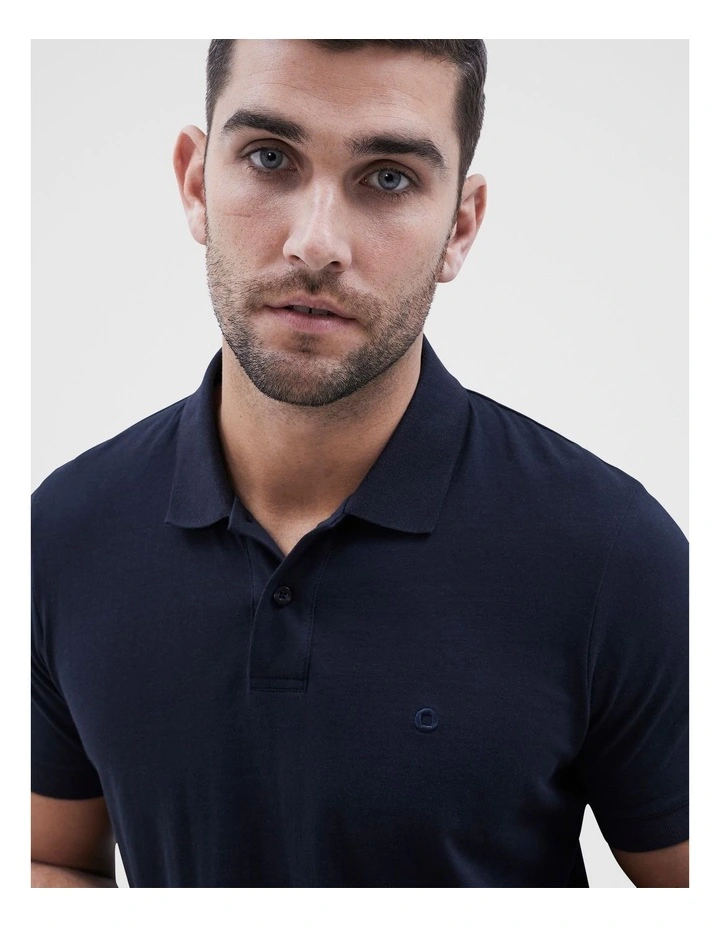 Classic Jersey Polo in Navy image 4