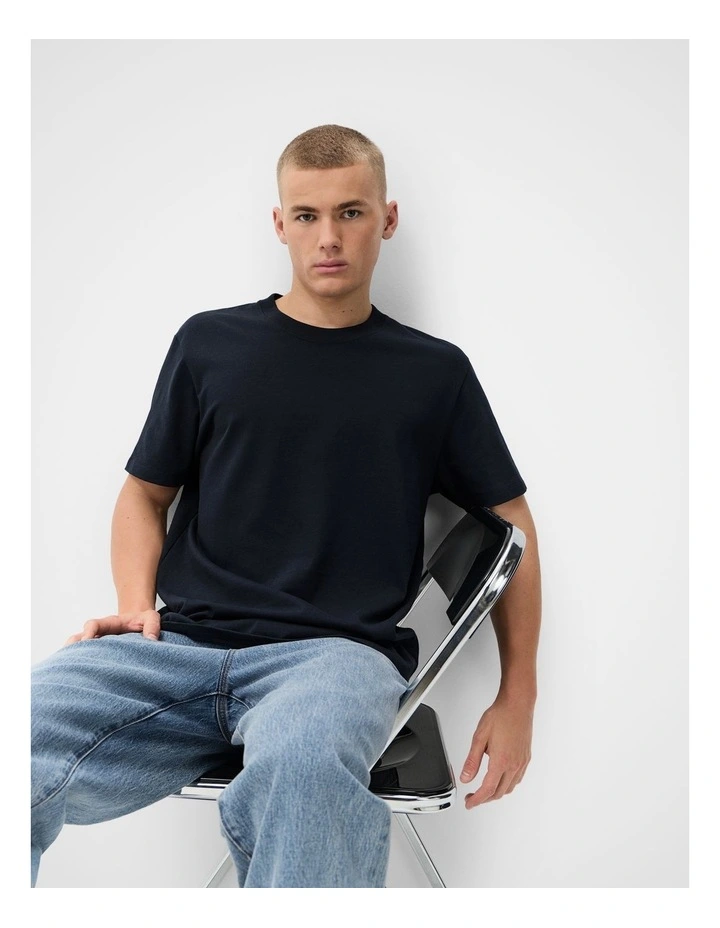 Relaxed T-Shirt in Navy image 3