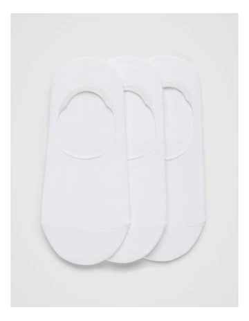No Show Socks 3 Pack in White