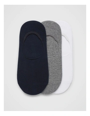 No Show Socks 3 Pack in Assorted