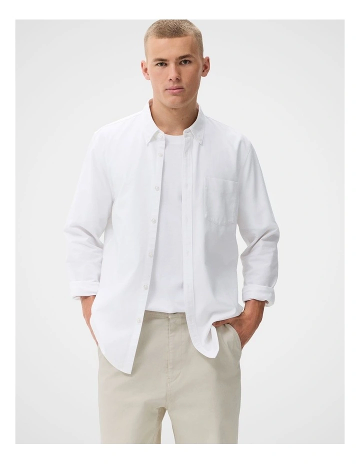 Oxford Regular Fit Shirt in White image 3
