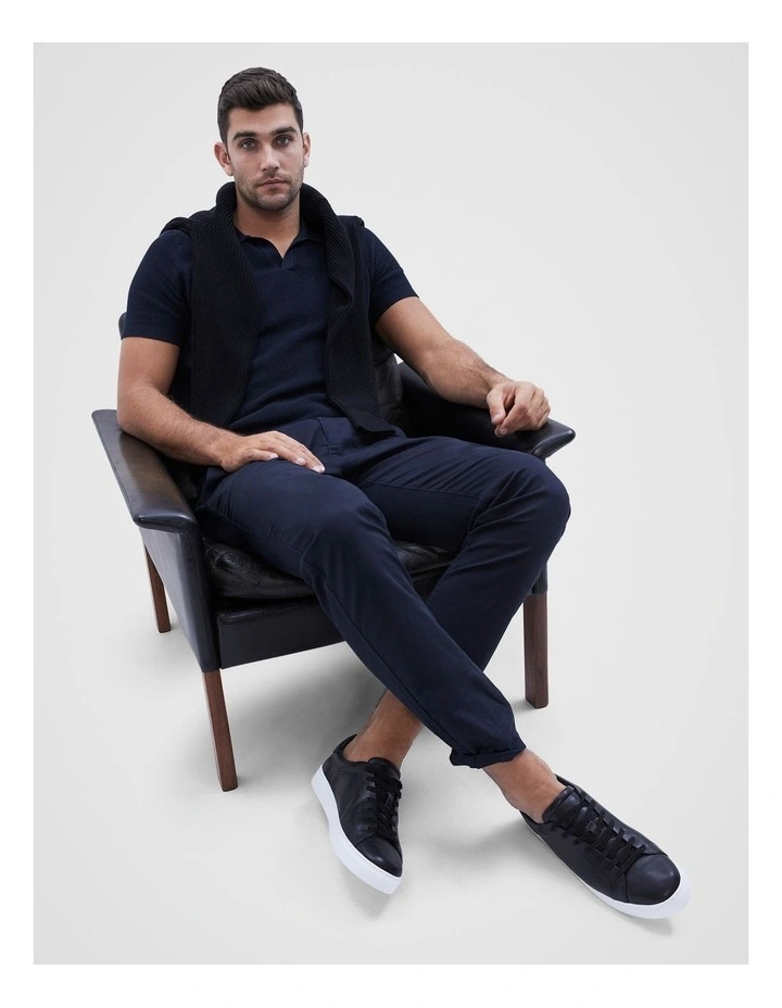 Lucas Leather Sneaker in Black image 2