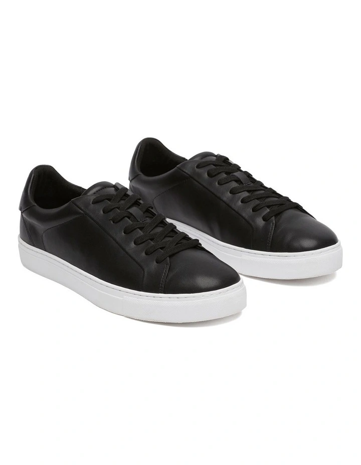 Lucas Leather Sneaker in Black image 3