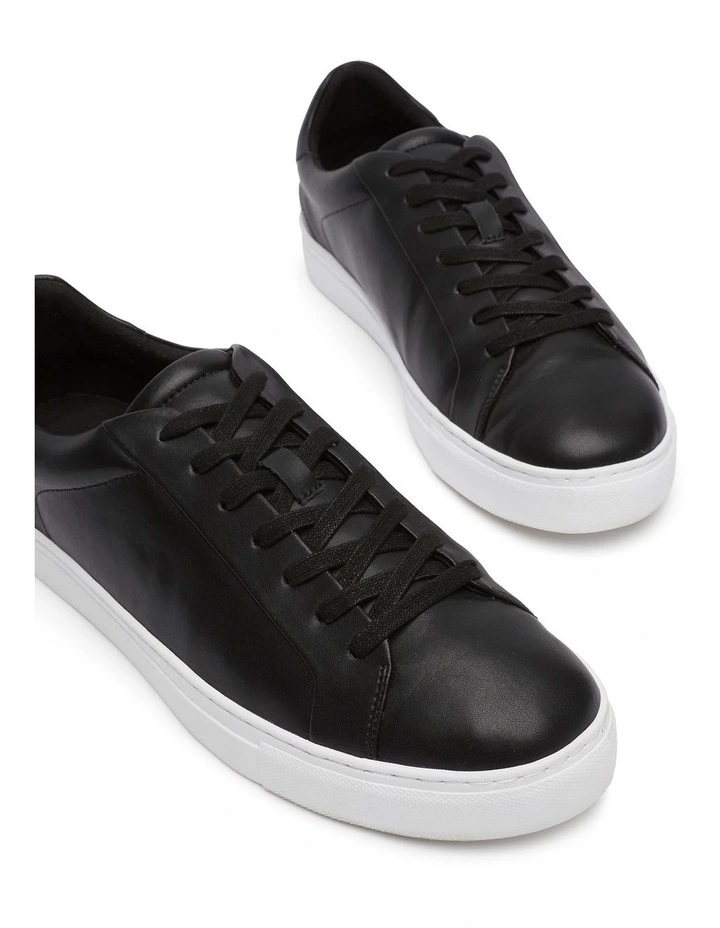 Lucas Leather Sneaker in Black image 5