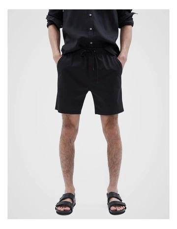 Pull On Short in Black