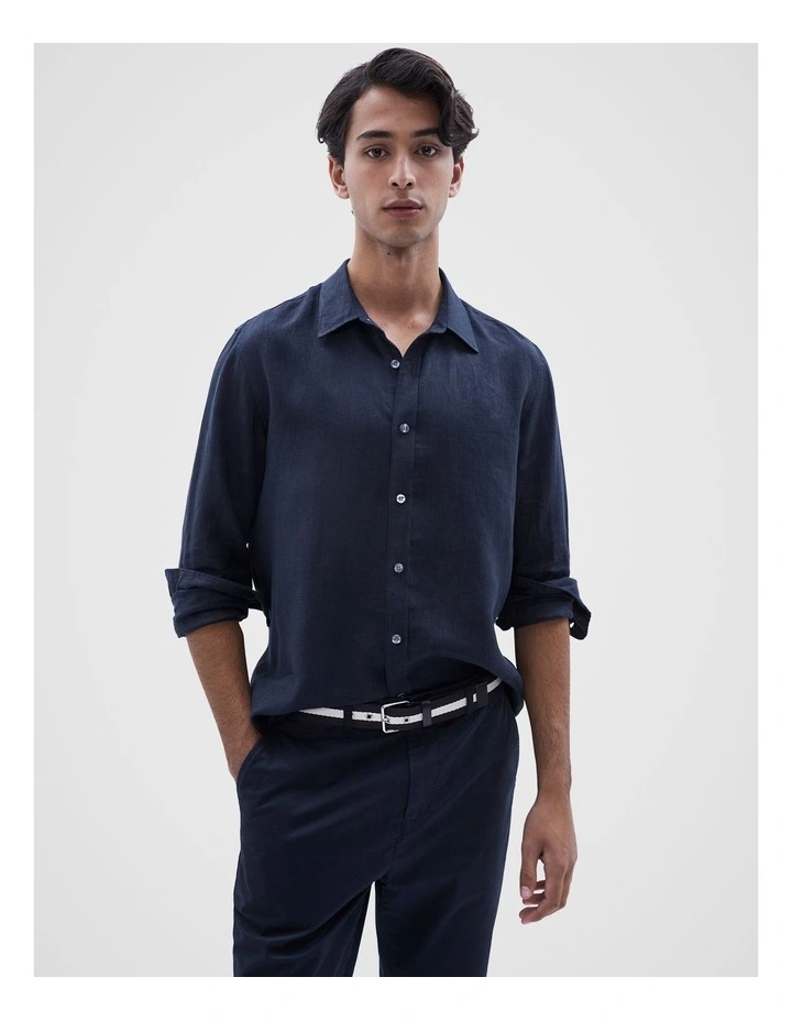 Ashton Webbing Belt in Navy image 2