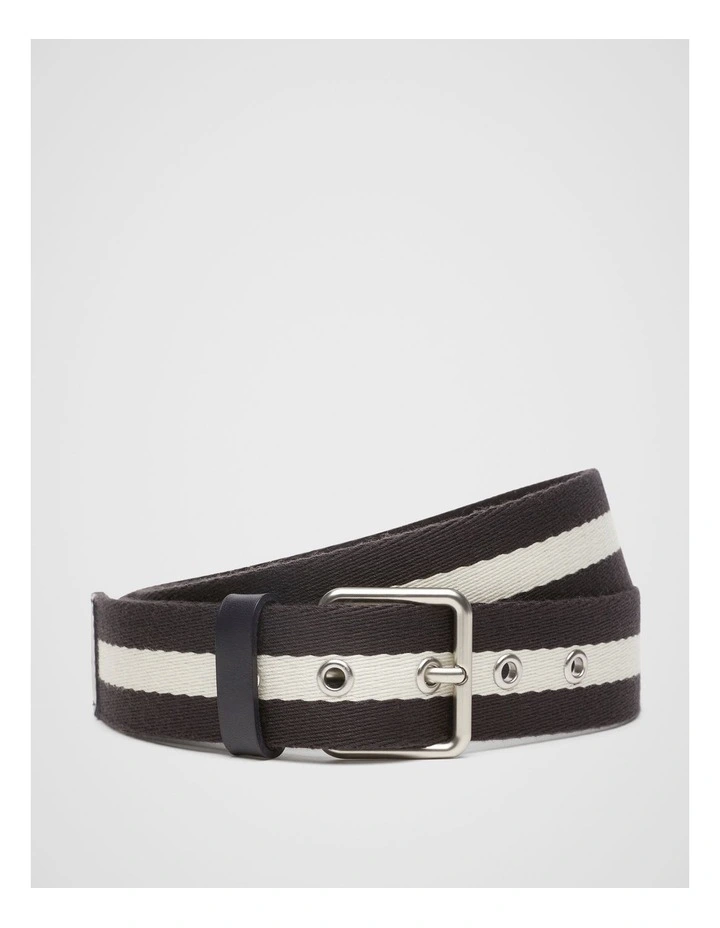 Ashton Webbing Belt in Navy image 3