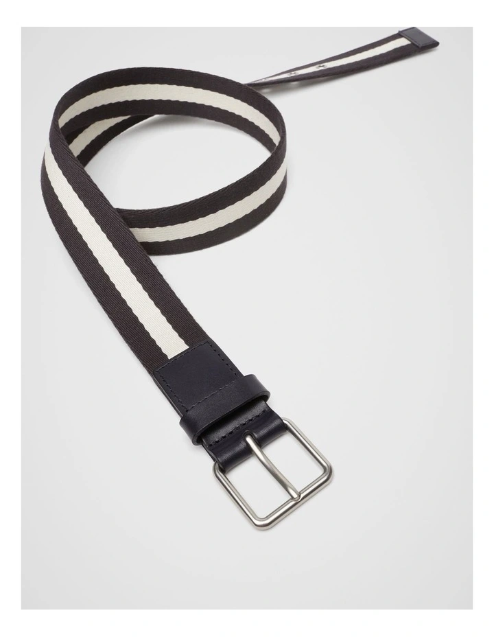 Ashton Webbing Belt in Navy image 4