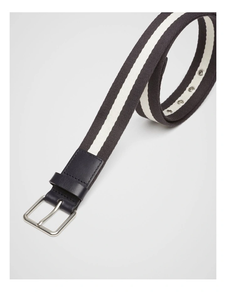 Ashton Webbing Belt in Navy image 5