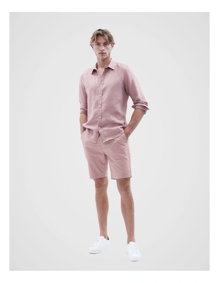 Slim Chino Short in Light Pink image 2
