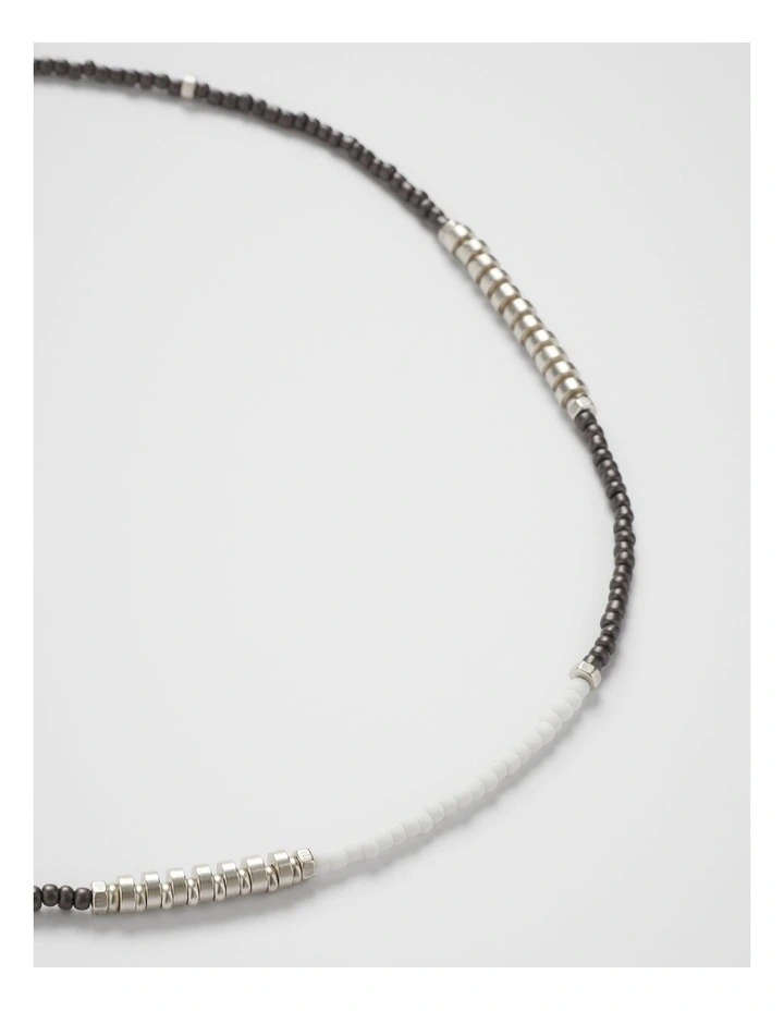 Sunny Beaded Necklace in Silver image 3