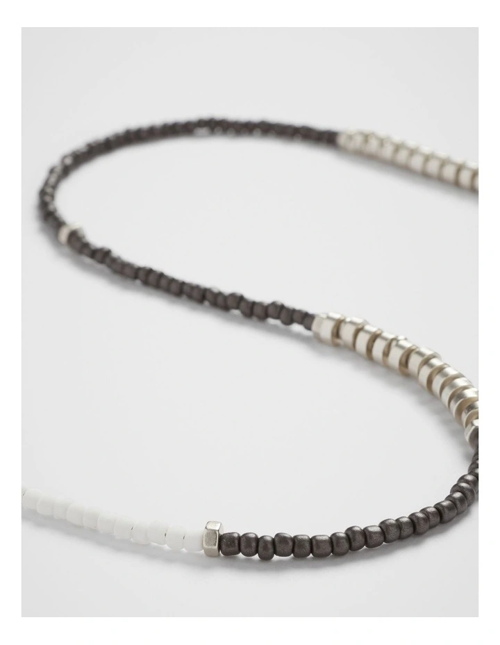 Sunny Beaded Necklace in Silver image 4